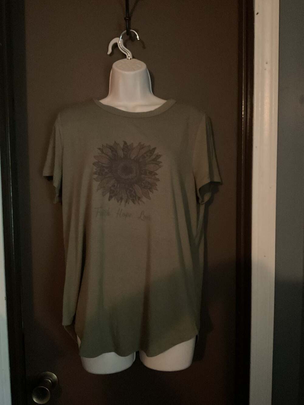 SO Goods for Life Sunflower Faith Hope Love Graphic T-Shirt